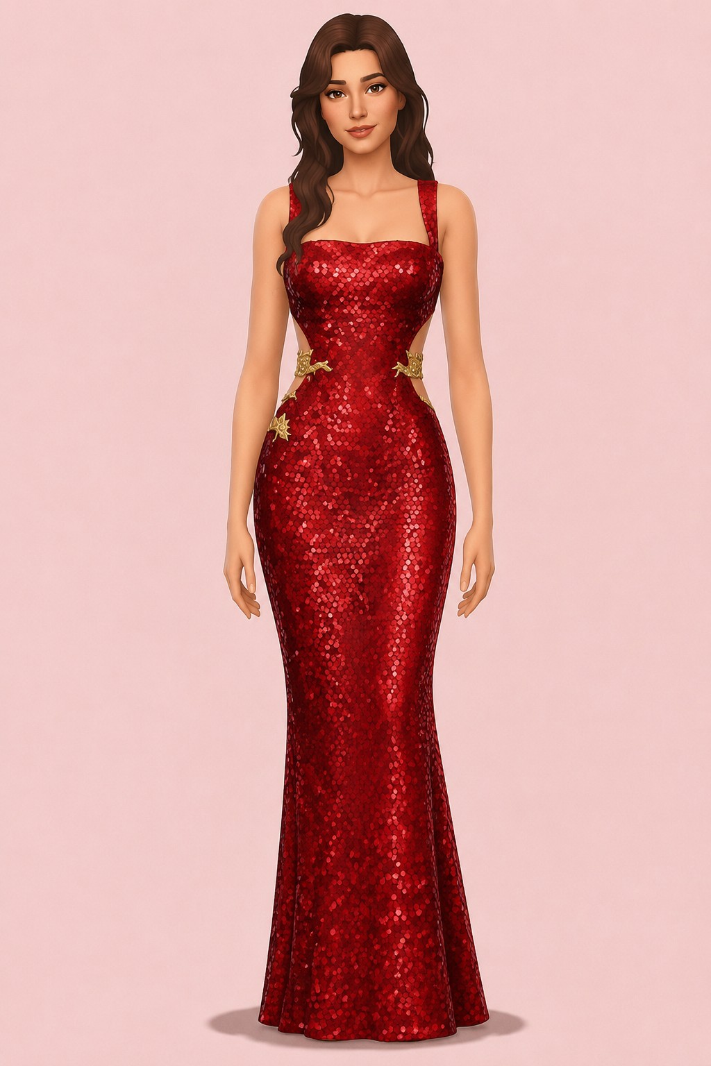 Modena Dress custom content (CC) for Sims 4 by Livixo