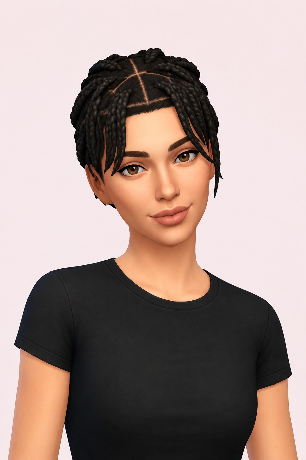 Amir Hair F custom content (CC) for Sims 4 by johnnysims