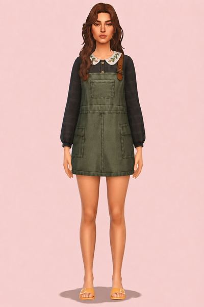 CotL Overall Dress Recolor custom content (CC) for Sims 4 by MadameRia
