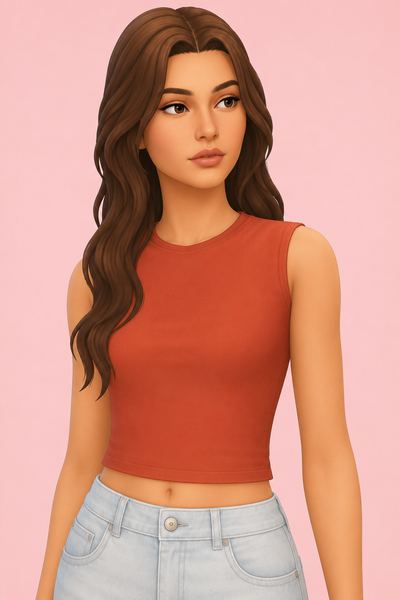 Amaya Top custom content (CC) for Sims 4 by caiocc