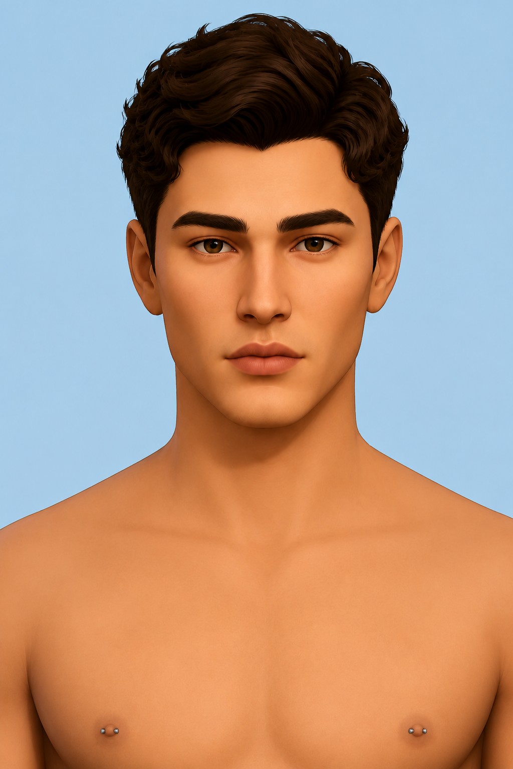 Phantom Nip Piercing custom content (CC) for Sims 4 by cazhan