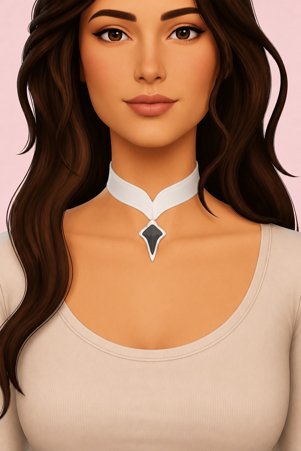 Night Queen Choker custom content (CC) for Sims 4 by madlen