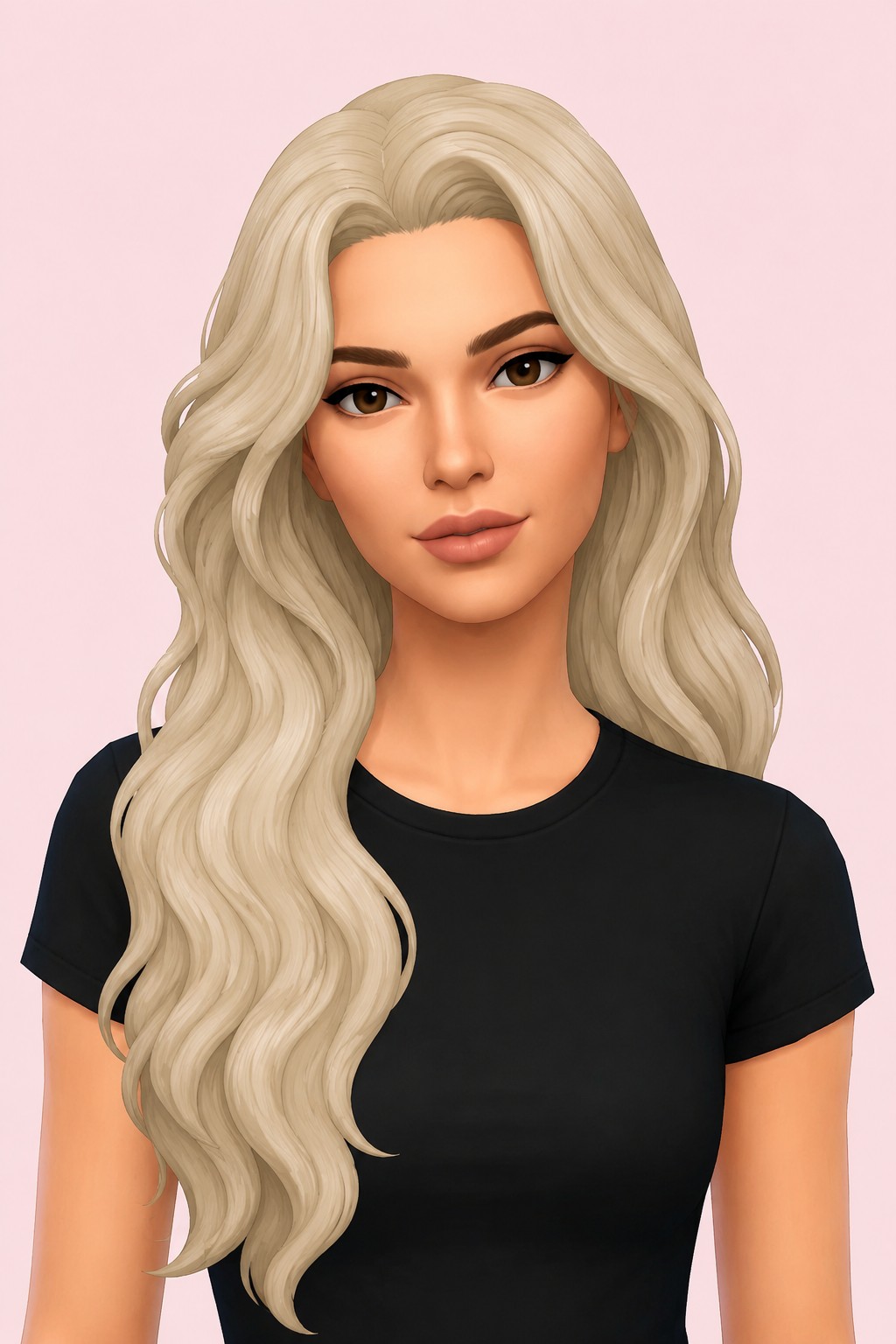 Night Queen Hair custom content (CC) for Sims 4 by madlen
