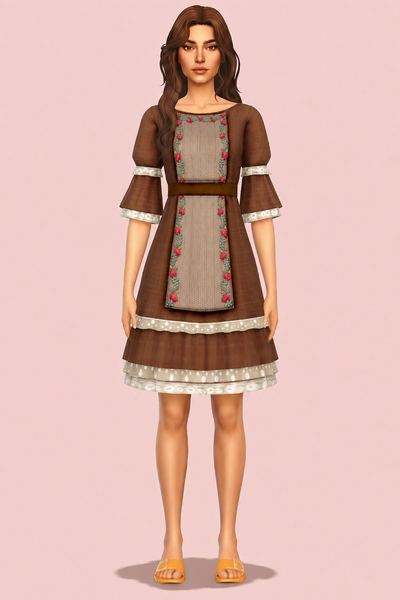 Toriel Dress custom content (CC) for Sims 4 by marsmerizingsims