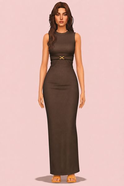 Maxi Dress custom content (CC) for Sims 4 by RIMINGs
