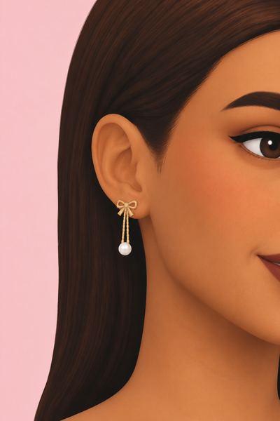 Pearly Earrings custom content (CC) for Sims 4 by huien