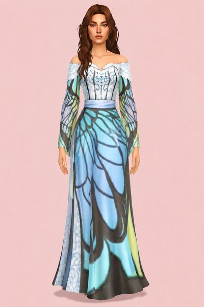Chrysalis Dress custom content (CC) for Sims 4 by marsmerizingsims