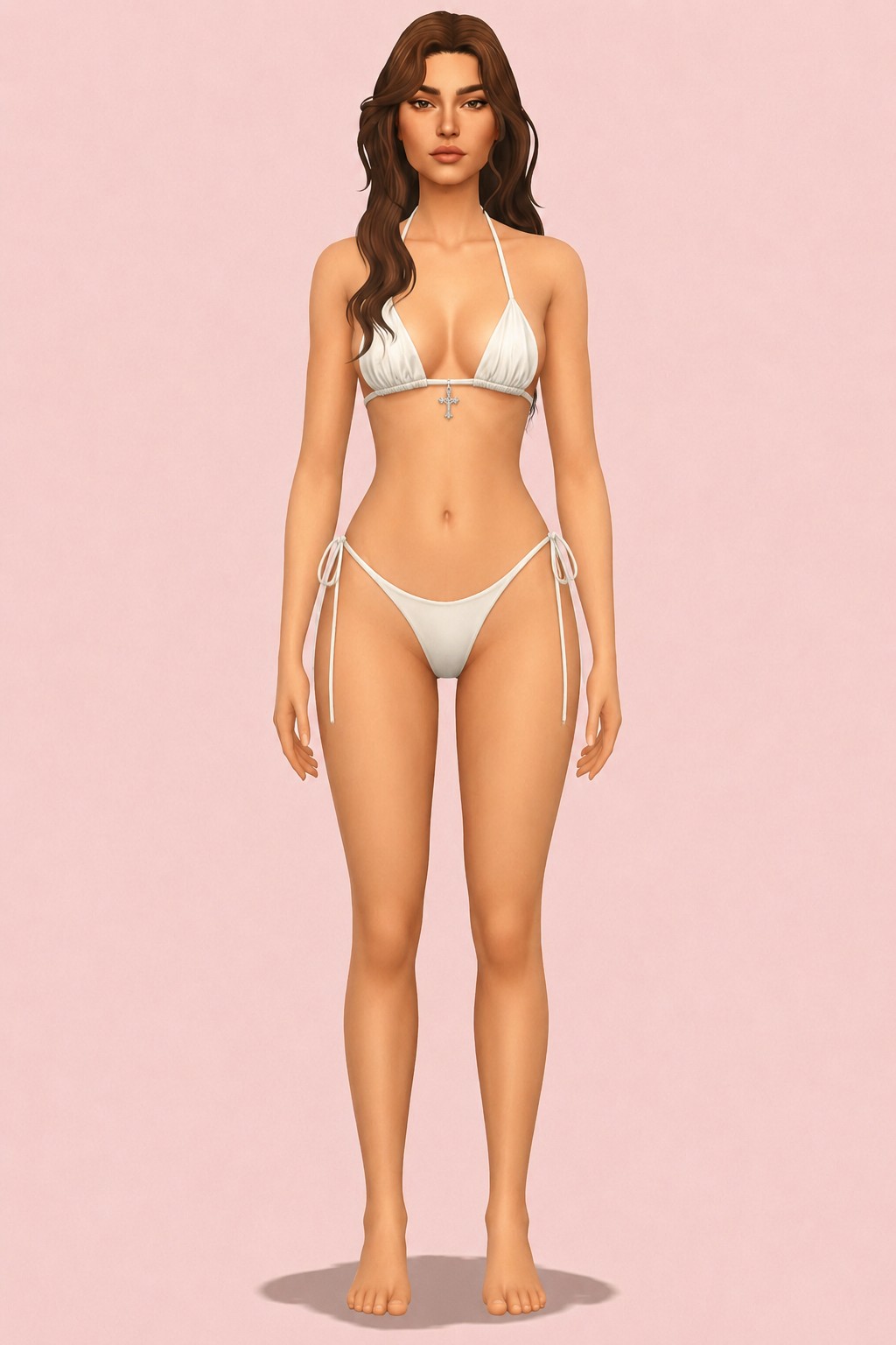 Summer Sins bikini set custom content (CC) for Sims 4 by plazasims