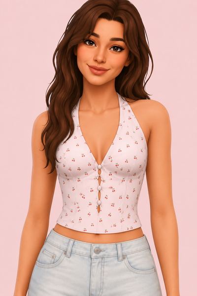 Candi Top custom content (CC) for Sims 4 by arethabee
