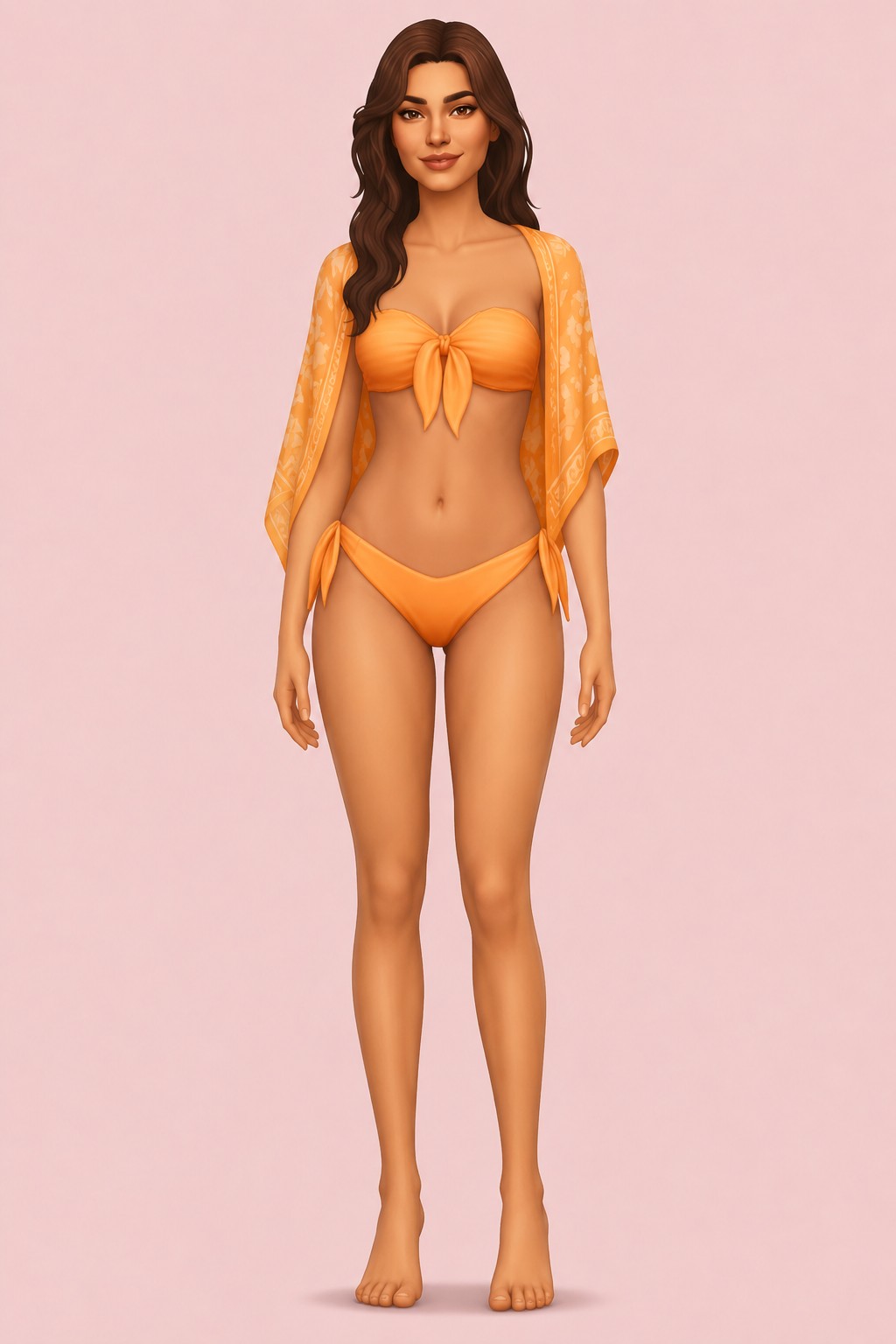 Moana Scarf Bikini Bottom custom content (CC) for Sims 4 by caiocc