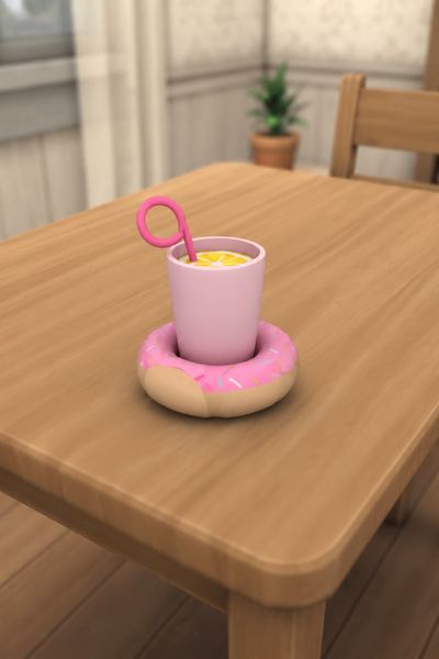 Cup Donut Float custom content (CC) for Sims 4 by melbennett