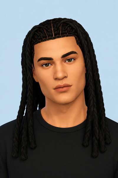 Vadell Locs custom content (CC) for Sims 4 by khadijah551
