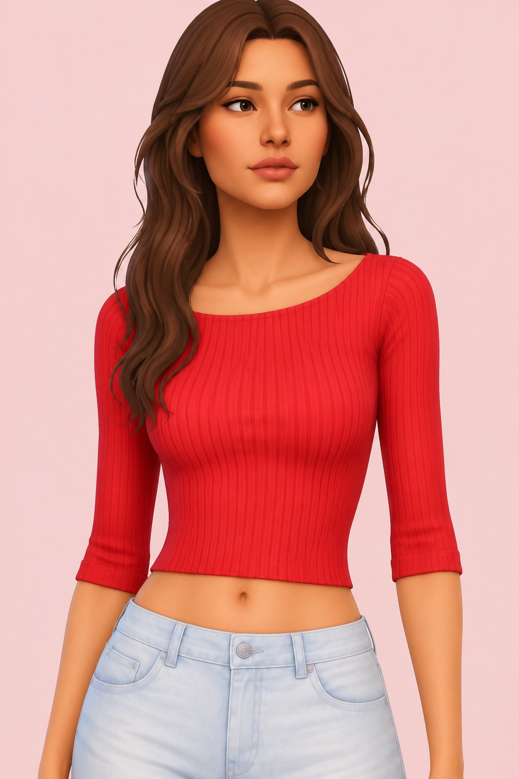 Mandy Top custom content (CC) for Sims 4 by caiocc