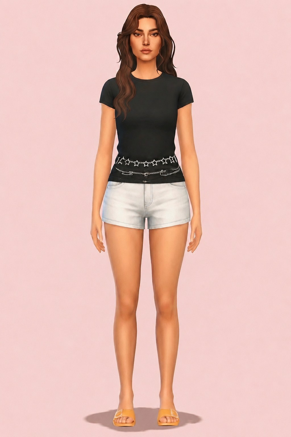 Superstar Waist Chain Belts custom content (CC) for Sims 4 by trillyke