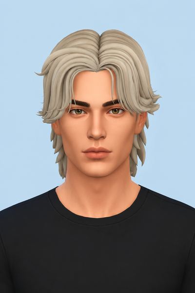 [aprilhush] Fabian hair custom content (CC) for Sims 4 by aprilhush