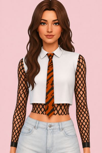 Crop Shirt custom content (CC) for Sims 4 by oranos