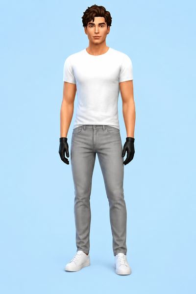 Leather Gloves custom content (CC) for Sims 4 by oranos