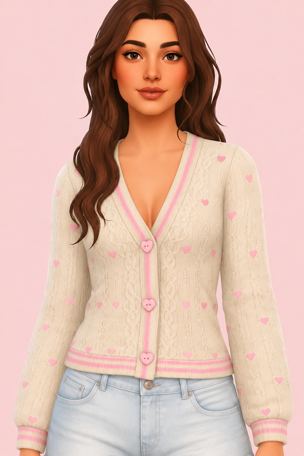 Lover Cardigan custom content (CC) for Sims 4 by daisypixels