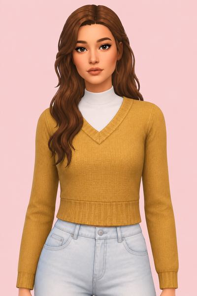 Witching Hour Knit custom content (CC) for Sims 4 by Plumbique