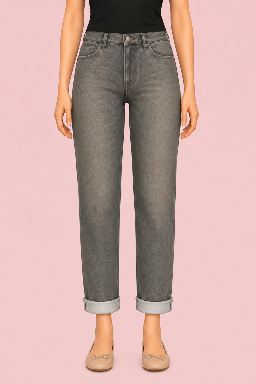 Calça Jeans com Barra Dobrada custom content (CC) for Sims 4 by LIJOUE