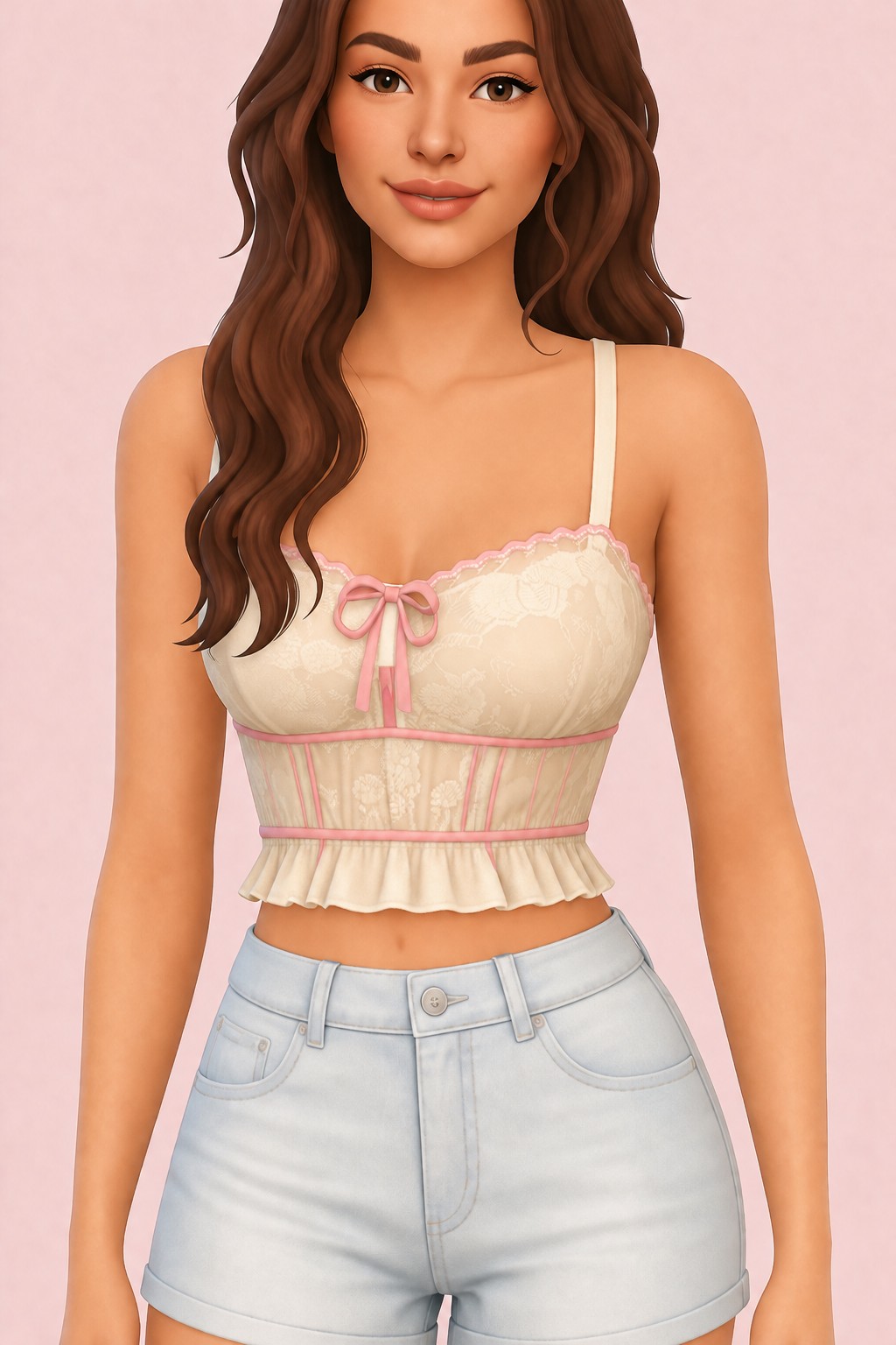 Lace Bra custom content (CC) for Sims 4 by LIJOUE