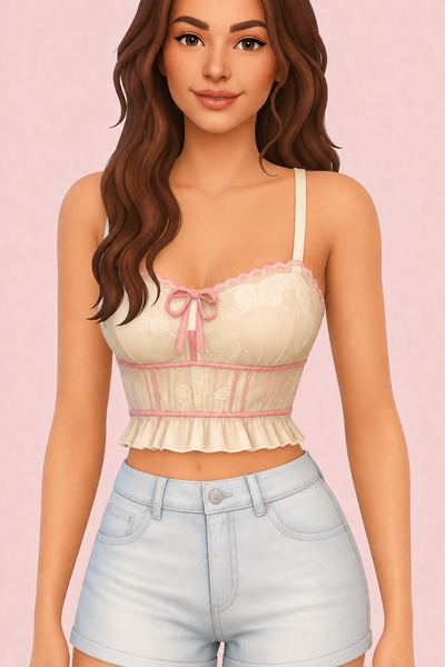 Lace Bra custom content (CC) for Sims 4 by LIJOUE