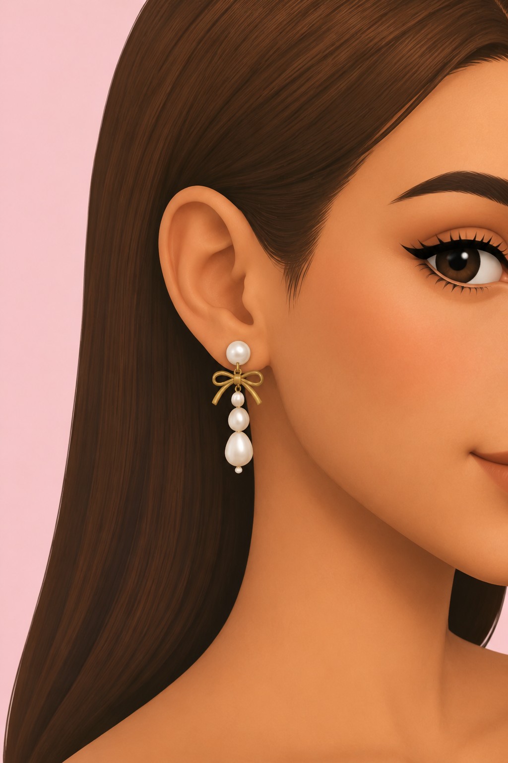 Pearl Earrings custom content (CC) for Sims 4 by LIJOUE