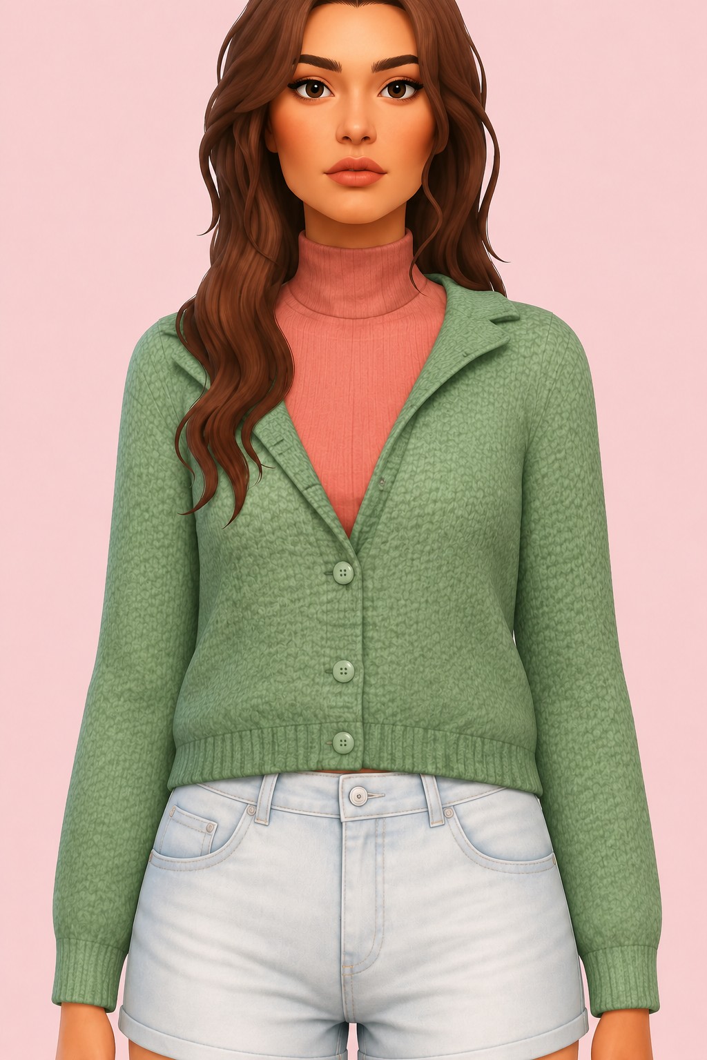 Acorn Sweater custom content (CC) for Sims 4 by saurussims