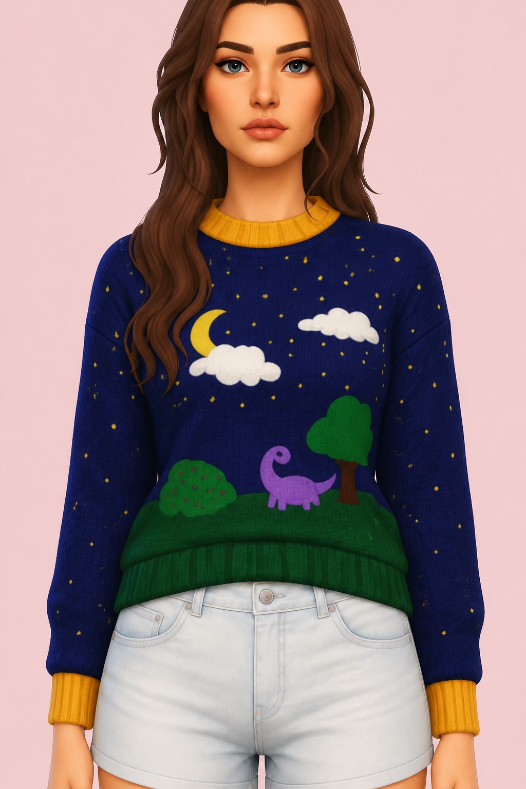 Walnut Jumper custom content (CC) for Sims 4 by saurussims