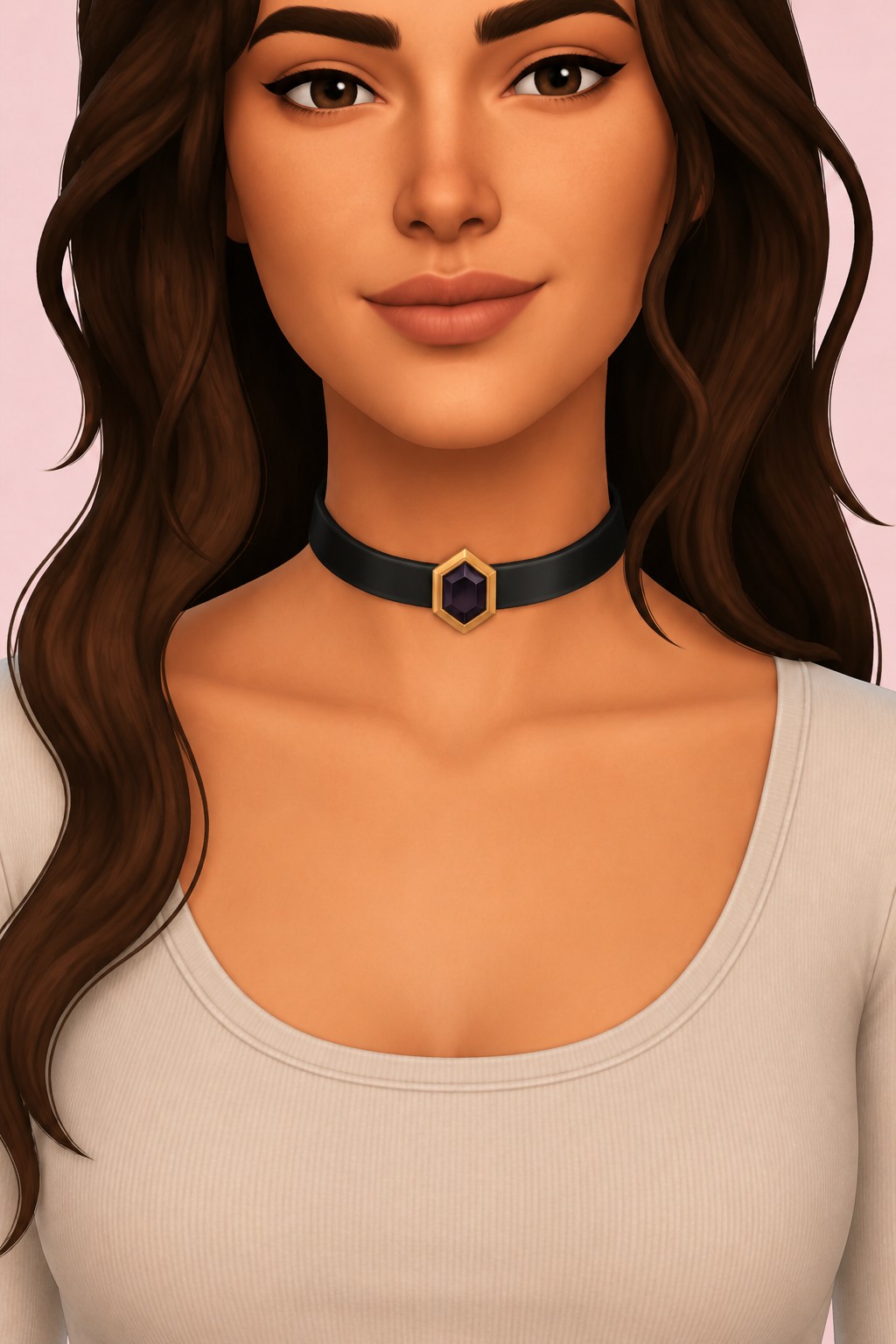 Gem Choker custom content (CC) for Sims 4 by huien