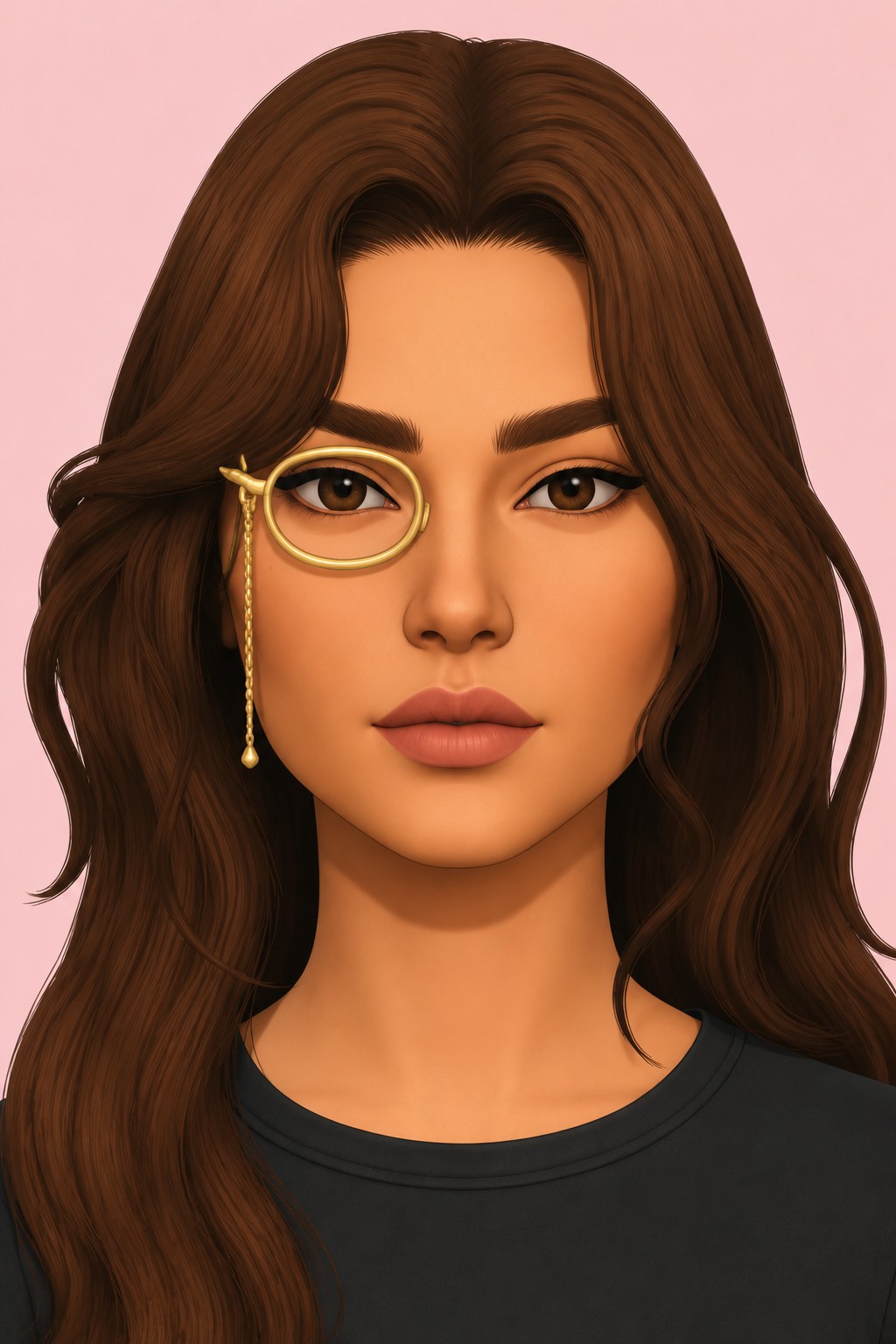 Monocular Glasses custom content (CC) for Sims 4 by huien