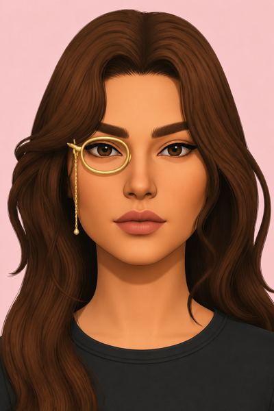 Monocular Glasses custom content (CC) for Sims 4 by huien