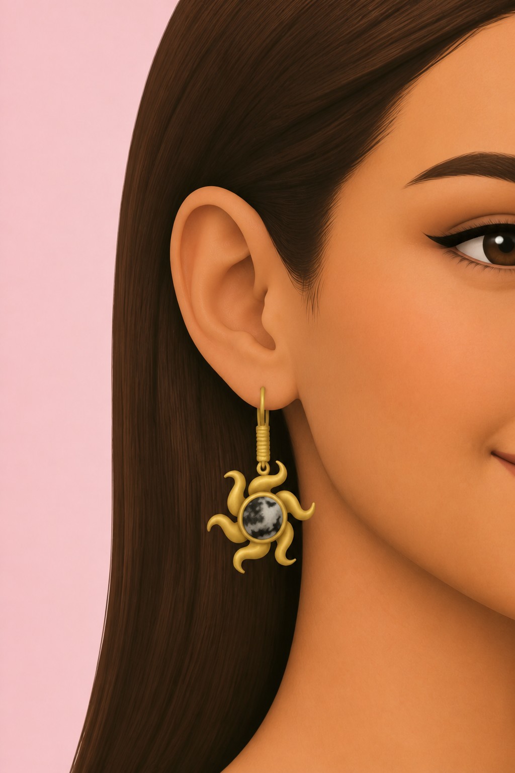 Sun Earrings custom content (CC) for Sims 4 by huien