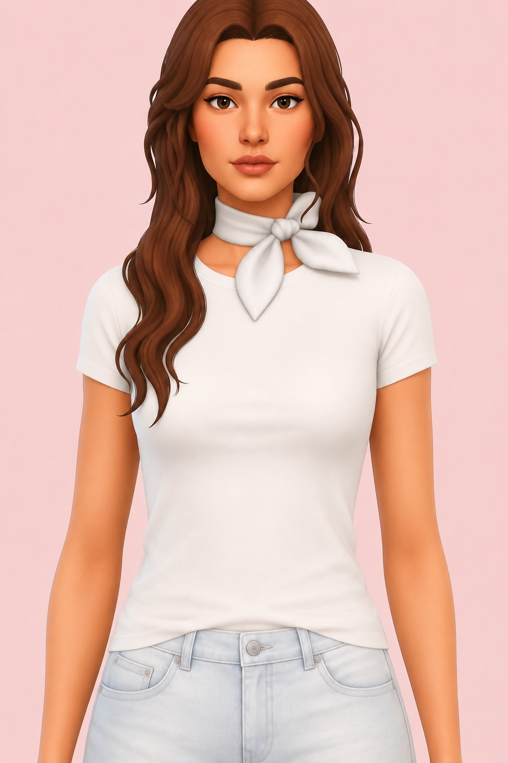 Ari Scarf custom content (CC) for Sims 4 by serenitycc