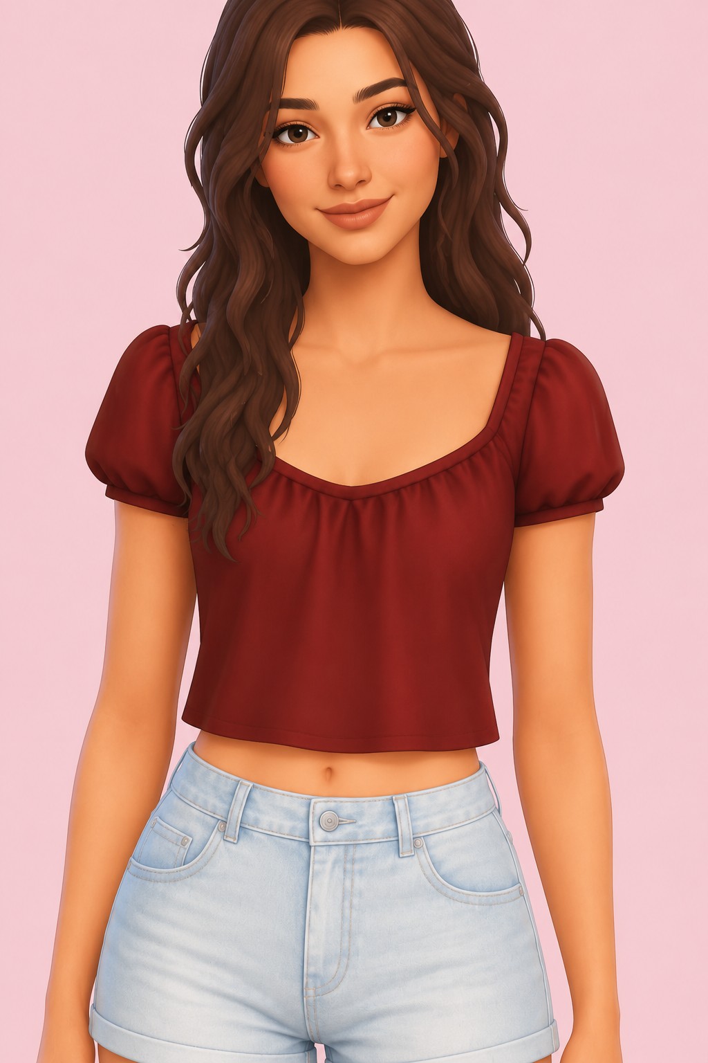 Phoebe Top custom content (CC) for Sims 4 by serenitycc