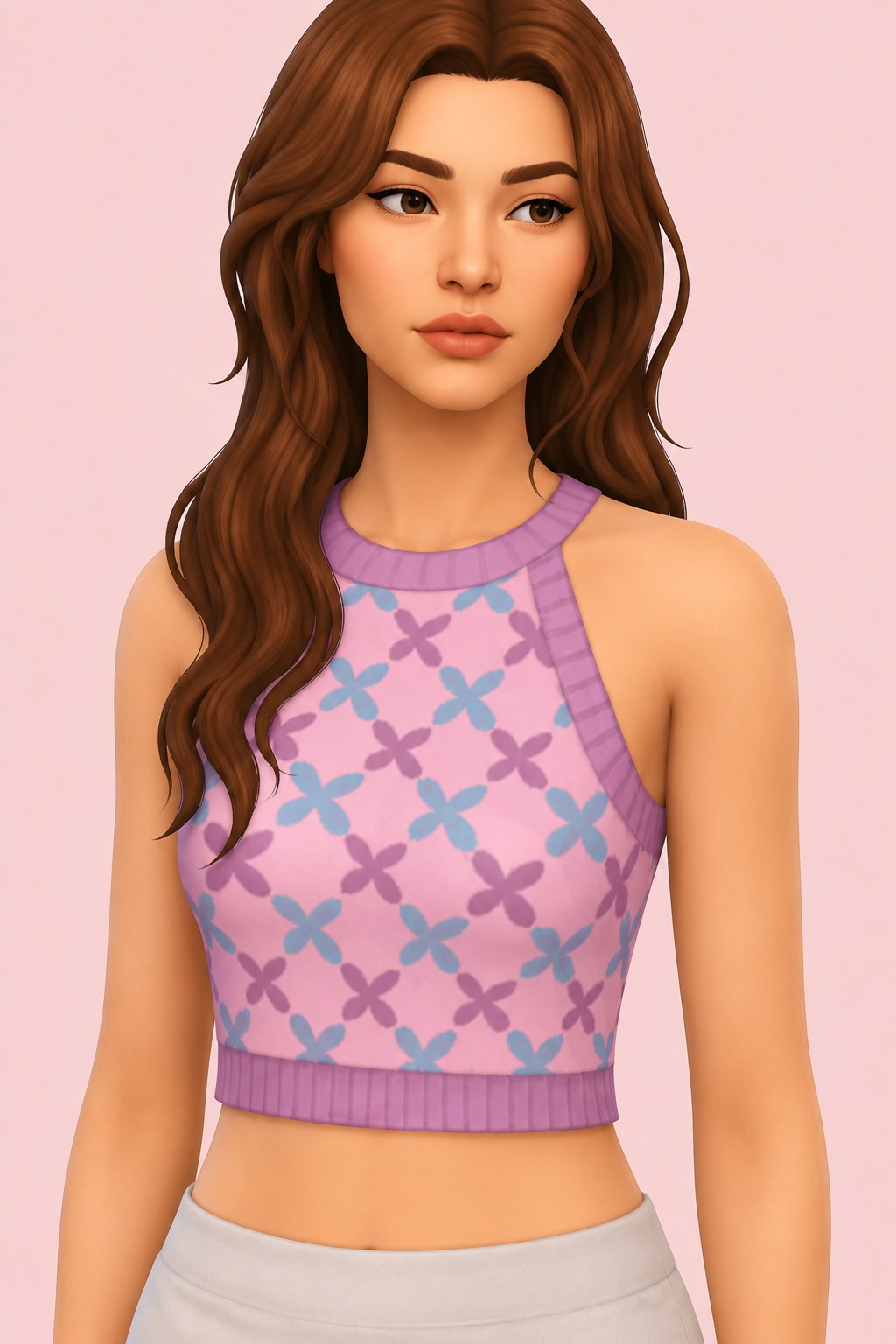 Ashley Top custom content (CC) for Sims 4 by huien