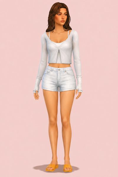 Helen Top Overlay custom content (CC) for Sims 4 by huien