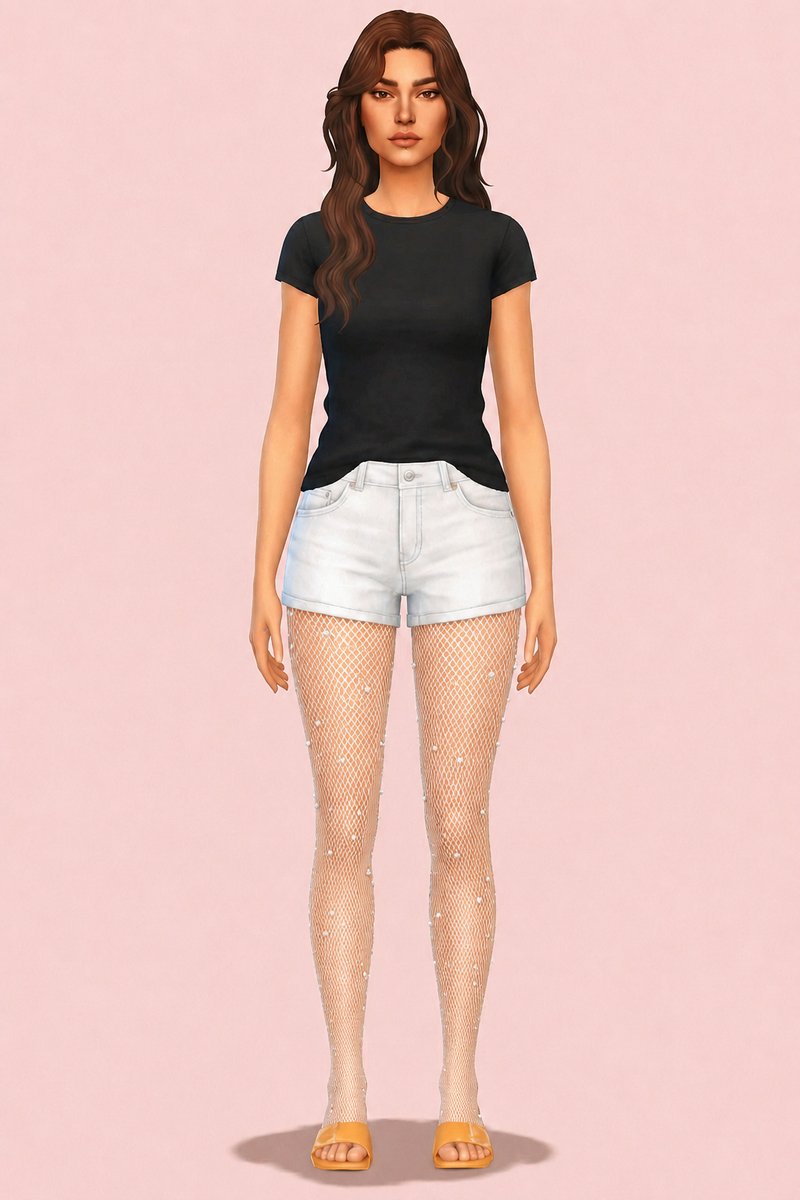 Crystalline Tights custom content (CC) for Sims 4 by trillyke
