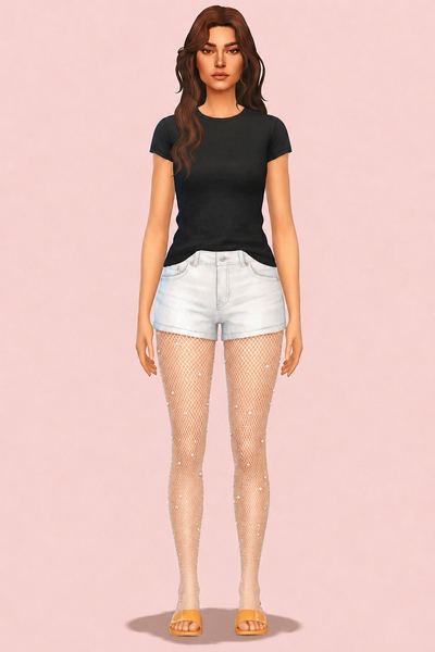 Crystalline Tights custom content (CC) for Sims 4 by trillyke