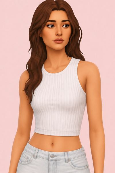 Megan Top custom content (CC) for Sims 4 by caiocc