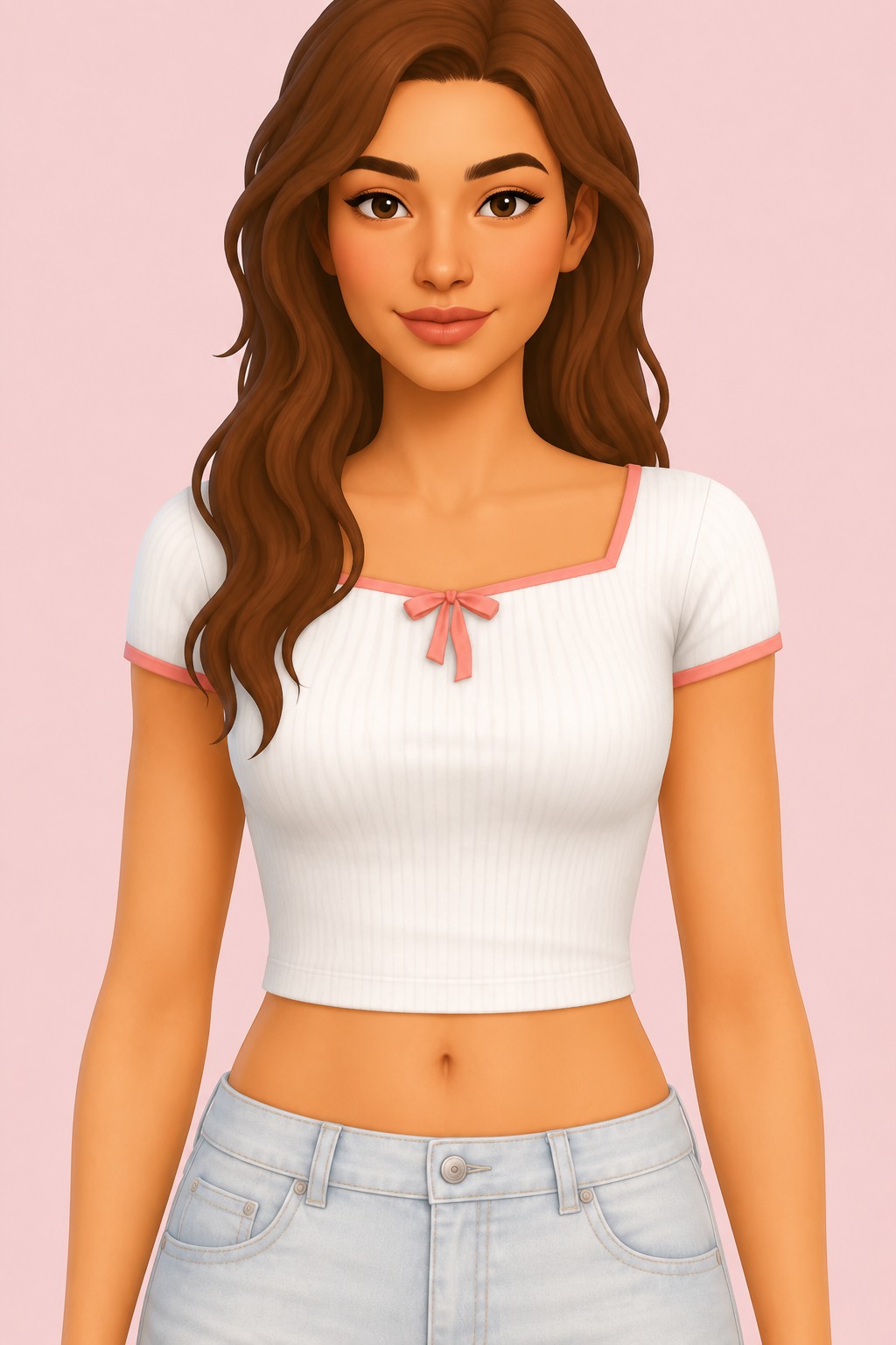 Tiny Bow Top custom content (CC) for Sims 4 by caiocc