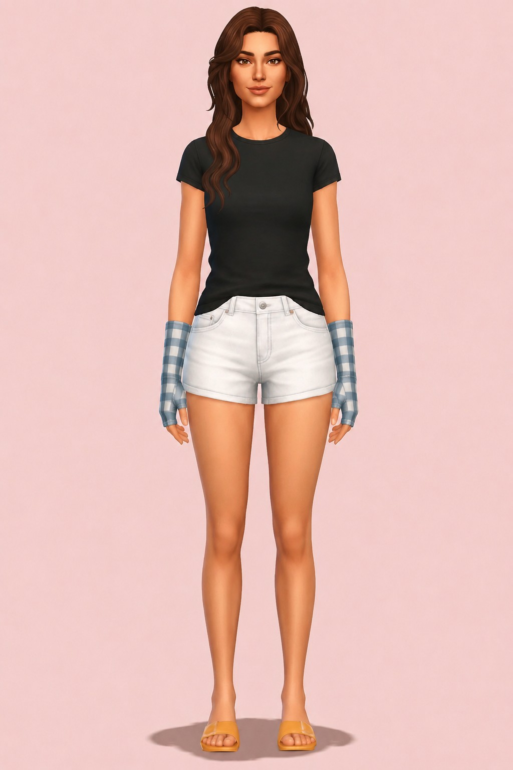 Flannel Shirt Gloves custom content (CC) for Sims 4 by serenitycc