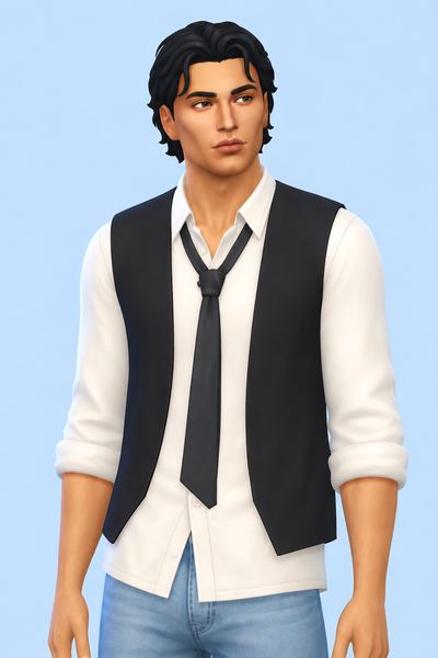 Shino Baggy Shirt custom content (CC) for Sims 4 by marsmerizingsims