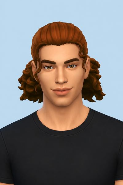 Hemi Hair custom content (CC) for Sims 4 by greenllamas