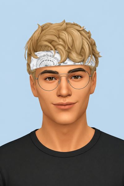 Charlie Hair custom content (CC) for Sims 4 by johnnysims