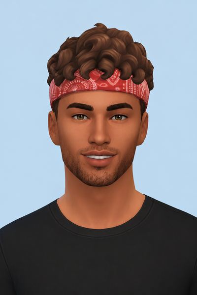 Daryl Hair custom content (CC) for Sims 4 by johnnysims
