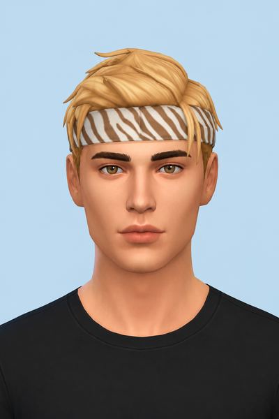 Diego Hair custom content (CC) for Sims 4 by johnnysims
