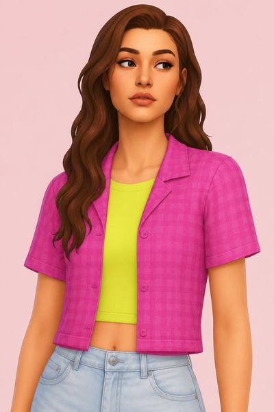 Main Character Top custom content (CC) for Sims 4 by joliebean