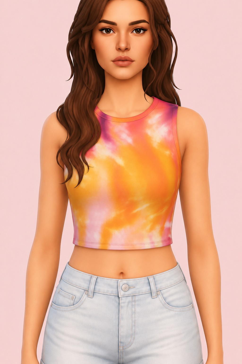 Pretty Lover Top custom content (CC) for Sims 4 by joliebean