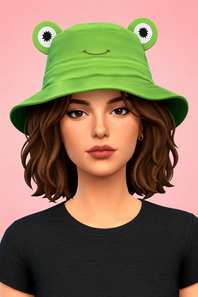 Froggie Hat custom content (CC) for Sims 4 by daisypixels
